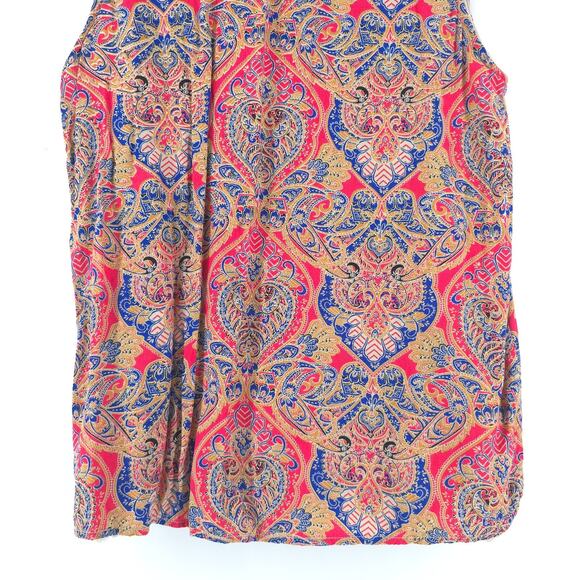 Miss Me Y2K Whimsi Boho Bright Geometric Romantic Crochet Bead Lace Lined Tank S - Picture 12 of 16